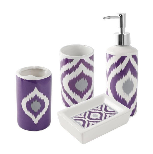 Ceramic Bathroom Accessories Soap Dispenser Toothbrush Holder 4 Pcs Set 44212 Pcs/Ctn 24