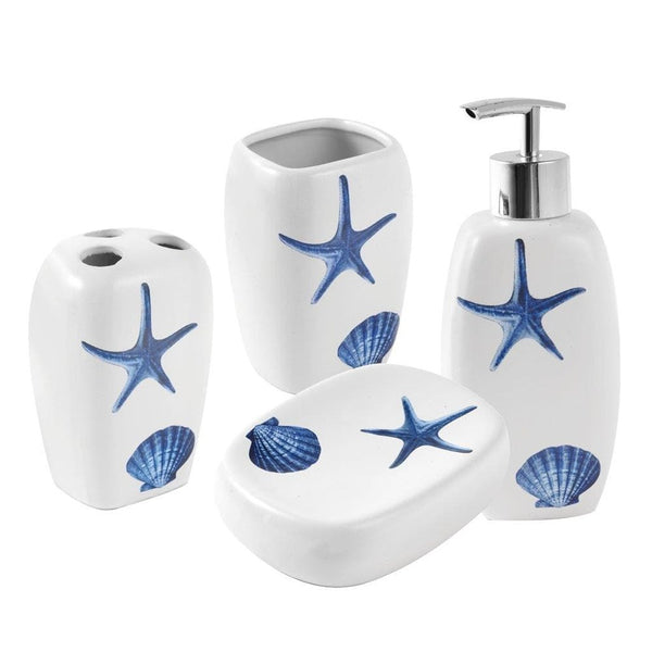 Ceramic Bathroom Accessories Soap Dispenser Toothbrush Holder 4 Pcs Set 44219 Pcs/Ctn 24