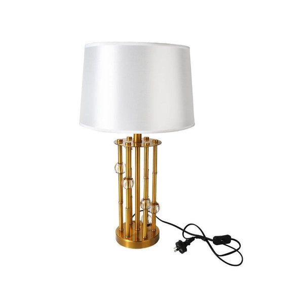 Home Decor Bedside Reading Table Lamp Golden Base White Shade 35*60 cm 44793 12 Pcs/Ctn