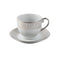 Ceramic Tea Cup and Saucer Set of 6 pcs Silver 170 ml 45072 Pcs/Ctn 10