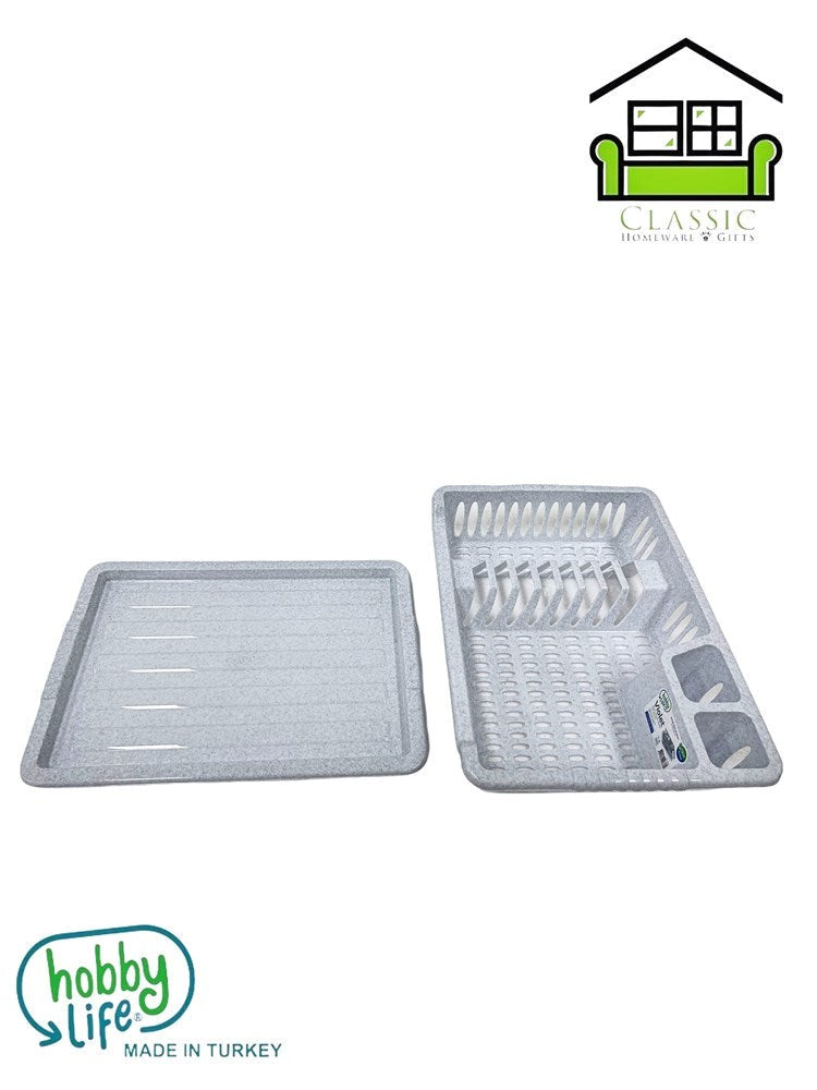 Premium Quality Dish Drainer Plate Drying Rack Cutlery Holder with Tray 40*29*8.5 cm HB041098 Pcs/Ctn 24