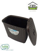 Rattan Multipurpose Plastic Laundry Hamper Detergent Basket 6 Litre 27*17*23 cm