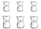 Pashabahce Glass Tea Cup 6Pcs Set Silver Krinkle Platin 120 CC TR-42021-GMS-KRK Pcs/Ctn 12