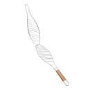 BBQ Fish Grill Rack Metal Silver Chrome 0.17 kg 56 cm