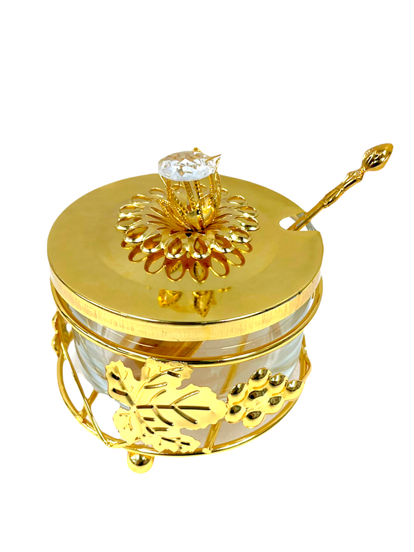 Gold Plated Sugar Pot with Spoon 56*56*53 cm 45411 Pcs/Ctn 96