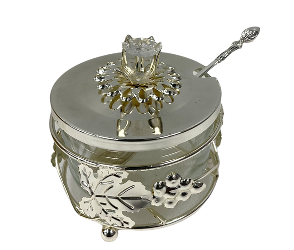 Silver Plated Sugar Pot with Spoon 56*56*53 cm 45412 Pcs/Ctn 96