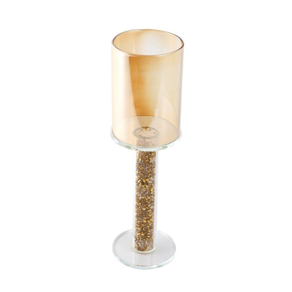Home Decor Gold Crystal Glass Candlestick Holder 21 cm 45595 Pcs/Ctn 60