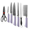 Bass Brand Premium Quality Stainless Steel Chef Kitchen Knife Set of 8 Pcs Lavender Handle 30 cm 45575 Pcs/Ctn 24