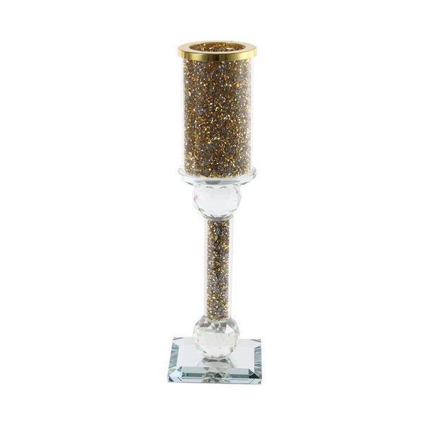 Home Decor Gold Crystal Glass Candlestick Holder 30 cm 45610 Pcs/Ctn 24