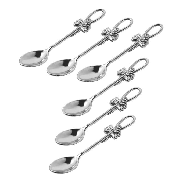 Silver Plated Deco Coffee Spoon Set of 6 pcs