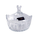 Crystal Glass Star Shape Sugar Bowl Candy Jar with Lid 12.6*6.6 cm