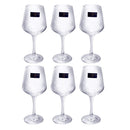 Crystal Glass Footed Wine Glass Set of 6 360 ml
