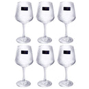 Crystal Glass Footed Wine Glass Set of 6 435 ml