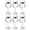 Crystal Glass Footed Wine Glass Set of 6 435 ml