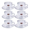 Glass Treo Mug Style Tea Cup with Saucer Set of 6 210 ml