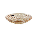 Champagne Colour Crystal Glass Serving Dish Round Fruit Plate 30 cm