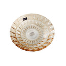 Champagne Colour Crystal Glass Serving Dish Round Fruit Plate 30 cm