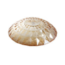 Champagne Colour Crystal Glass Serving Dish Round Fruit Plate 30 cm