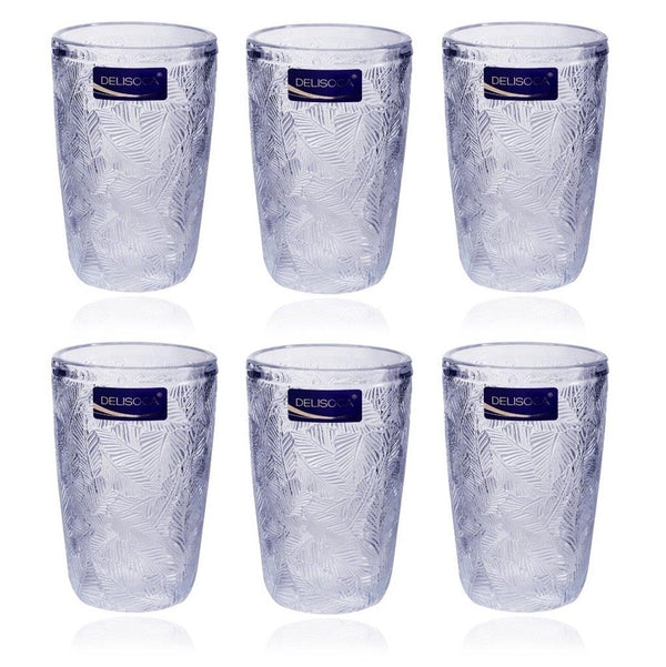 Frost Pattern Drinking Tumblers Set of 6 Pcs