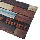 Wooden Board Print Indoor Outdoor Rubber Non Slip Waterproof Entrance Door Welcome Door Mat 45*75 cm