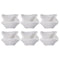 White Ceramic Fine Porcelain Serving and Dipping Bowl Snacks Fruits and Nuts Bowl Set of 6 Pcs 8*4.4 cm