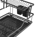 Aluminium Dish Drainer Rack Cutlery Storage Organizer Combo Water Drainer Tray 55*35*27 cm