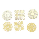 Deco Round Non Slip Coaster Heat Resistant Placemats Set of 6 cm 10 cm