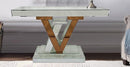 Home Decor MDF Hallway Console Table and Mirror Set Crystal Mirror Finish V 120*40*80 cm/80*120*2 cm 42040SET 1 Pcs/Ctn