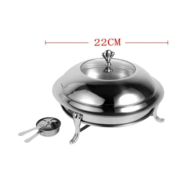 Stainless Steel Chafing Dish Deluxe Quality Banquet Food Warmer 22 cm
