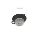 Non Stick Marble Coated Die Cast Aluminium Casserole Black Induction (20cm)