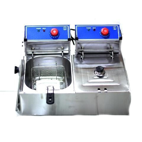Commercial Grade Deep Fryer Double Tank 5000W 12 LTR. 38224 Pcs/Ctn 2