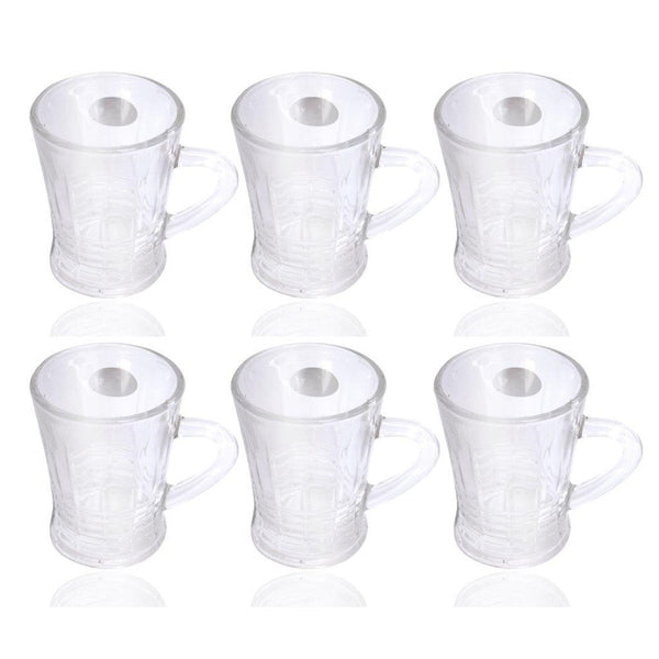 Premium Lead Free Glass Tea Cup Set of 6 pcs 100 ml (Ctn Box 12 units)