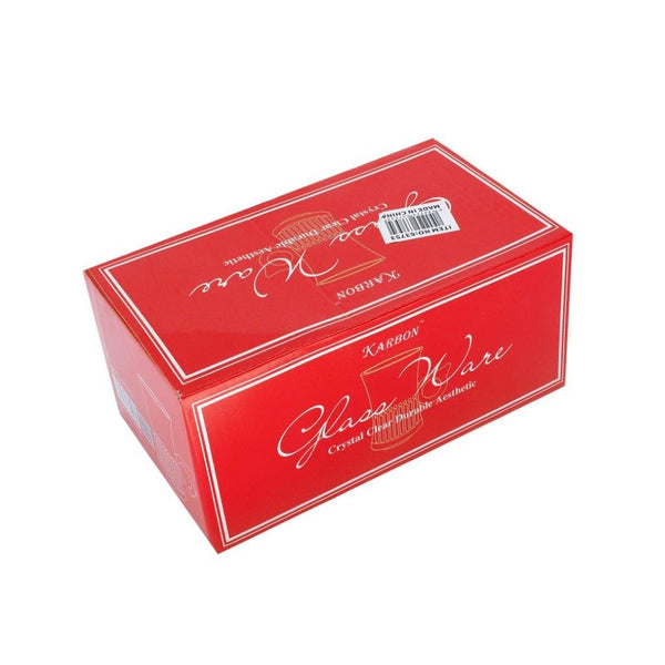 Premium Lead Free Glass Tea Cup Set of 6 pcs 120 ml (Ctn Box 12 units)