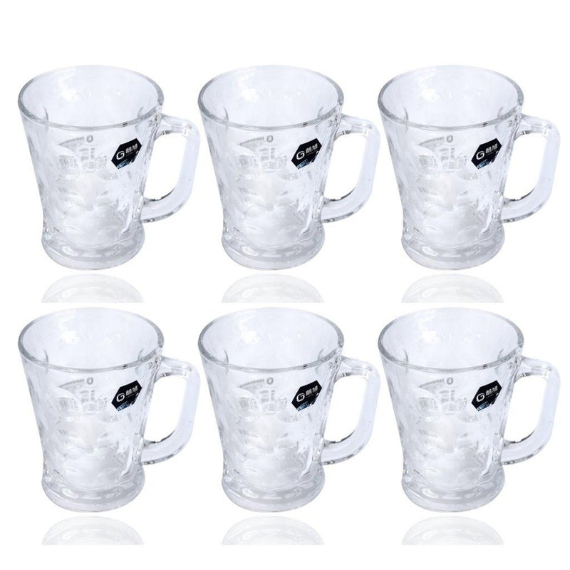 Premium Lead Free Glass Tea Cup Set of 6 pcs 225 ml