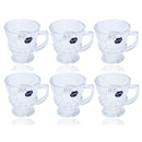 Premium Lead Free Glass Tea Cup Set of 6 pcs 140 ml (Ctn Box 12 units)
