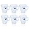 Premium Lead Free Glass Tea Cup Set of 6 pcs 140 ml (Ctn Box 12 units)