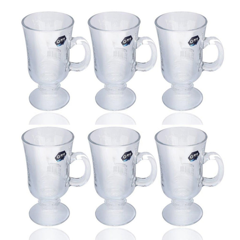 Premium Lead Free Glass Tea Cup Set of 6 pcs 150 ml (Ctn Box 8 units)