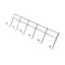 Metal Door Hook Rack Wall Cloth Hanger 46*5 cm (Ctn Box 48 units)