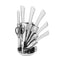 Bass Brand Premium Quality Stainless Steel Chef Kitchen Knife Set of 8 Pcs Silver Handle (Ctn Box 12 units)