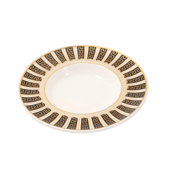 Ceramic Coffee Cup and Saucer Set of 6 Pcs Abstract Print Design 80 ml 11 cm (Ctn Box 24 units)