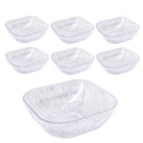 Clear Engraved Pattern Dish Bowl and Glass Serving Bowl Set of 7 Pcs 20*8cm 
10*5.5cm (Ctn Box 8 units)