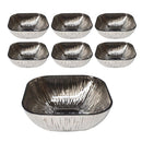 Shiny Black Engraved Pattern Dish Bowl and Glass Serving Bowl Set of 7 Pcs 20*8cm 
10*5.5cm (Ctn Box 8 units)