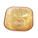 Gold Engraved Pattern Dish Bowl and Glass Serving Bowl Set of 7 Pcs 20*8cm 
10*5.5cm (Ctn Box 8 units)