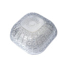 Sky Blue Engraved Pattern Dish Bowl and Glass Serving Bowl Set of 7 Pcs 20*8cm 
10*5.5cm (Ctn Box 8 units)