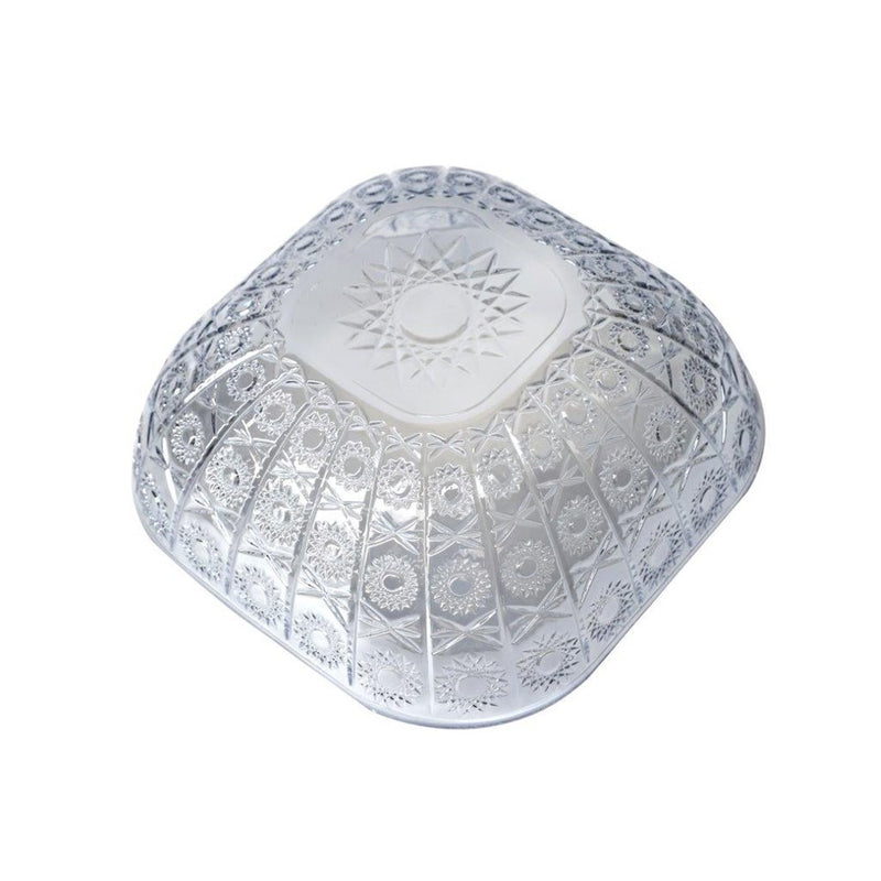 Sky Blue Engraved Pattern Dish Bowl and Glass Serving Bowl Set of 7 Pcs 20*8cm 
10*5.5cm (Ctn Box 8 units)
