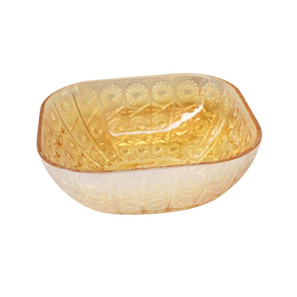 Gold Engraved Pattern Dish Bowl and Glass Serving Bowl Set of 7 Pcs 20*8cm 
10*5.5cm (Ctn Box 8 units)