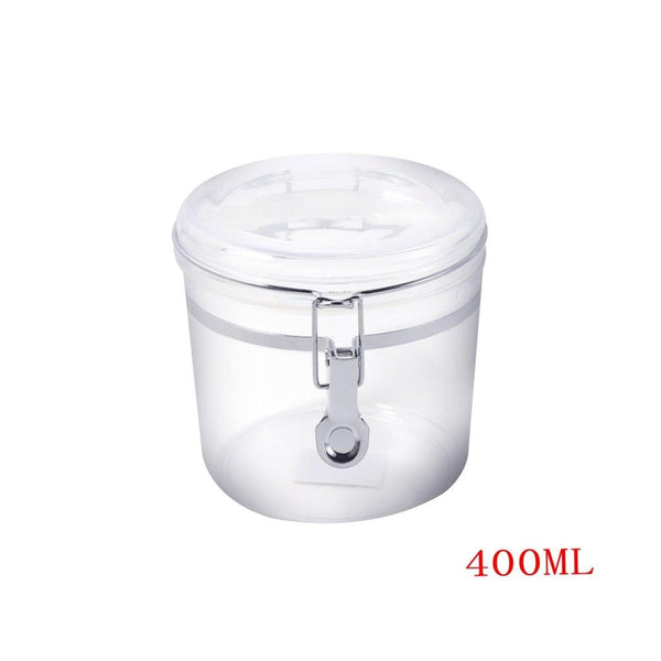 Premium Quality Clip Top Airtight Acrylic Canister Set of 3 Pcs 400 ml 10*9 (Ctn Box 100 units)