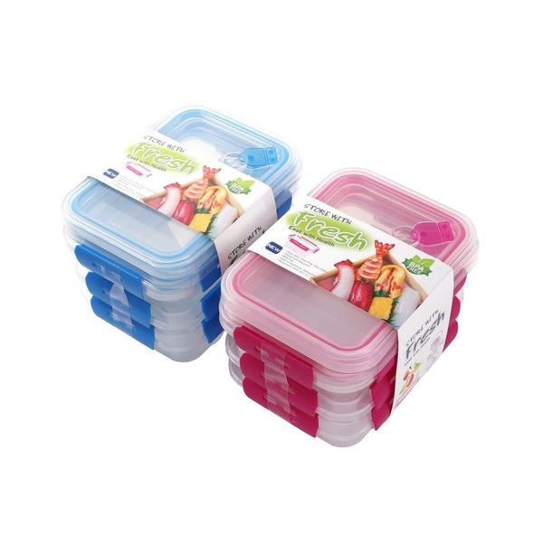 Multipurpose Clear Colour BPA Free Lunch Box Plastic Storage Box Food Container 600 ml 19x11.1x5.1cm (Ctn Box 36 units)