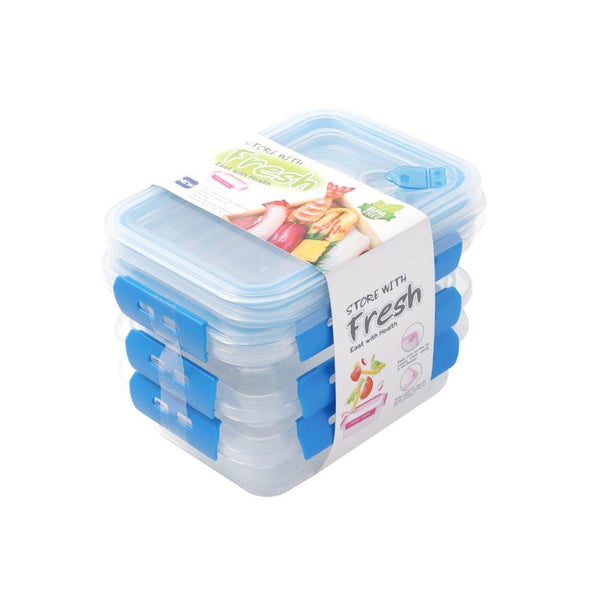 Multipurpose Clear Colour BPA Free Lunch Box Plastic Storage Box Food Container 600 ml 19x11.1x5.1cm (Ctn Box 36 units)
