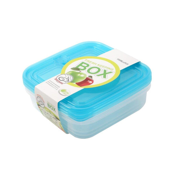Multipurpose Clear Colour BPA Free Lunch Box Plastic Storage Box Food Container 650 ml 15.3x15.3x4.75cm (Ctn Box 48 units)